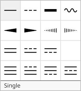 Chemical bond types in the Radical Pie equation editor